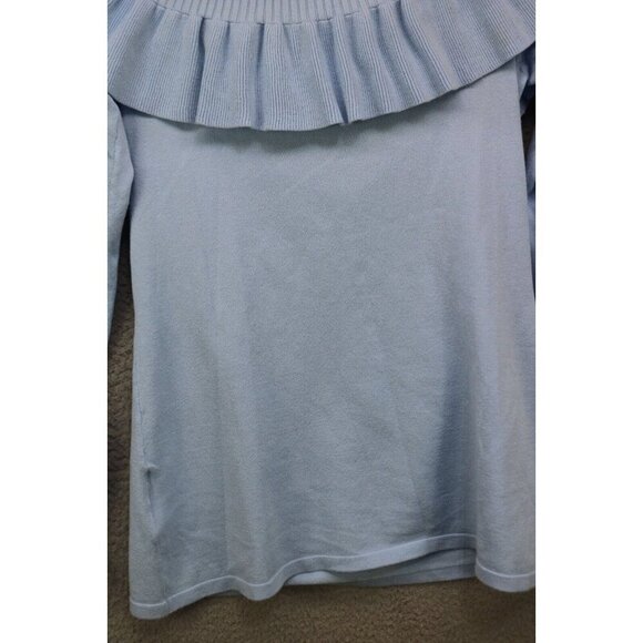 Lilly Pulitzer Siesta Long Sleeve Ruffle Off the Shoulders Sweater-Size Small - Picture 9 of 10